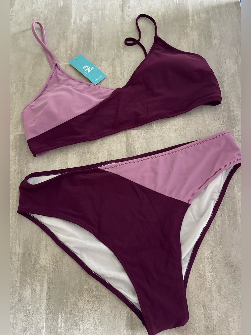 Cupshe Color-block Bikini Set